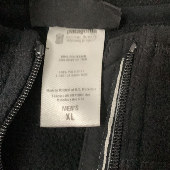 PATAGONIA MEN’s Syncilla Fleece Long Sleeve Pullover BLACK  XL SUPER WARM GUC - Picture 4 of 8